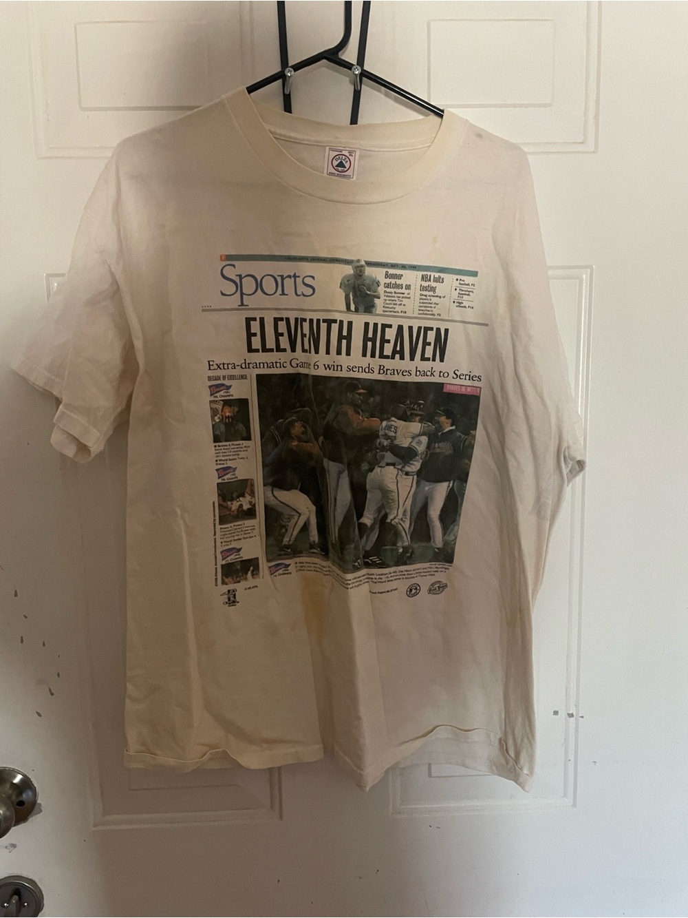Eleventh Heaven Sports Graphic Tee - Cream - Unbranded